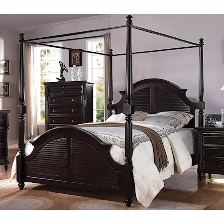 Queen Poster Bed with Canopy